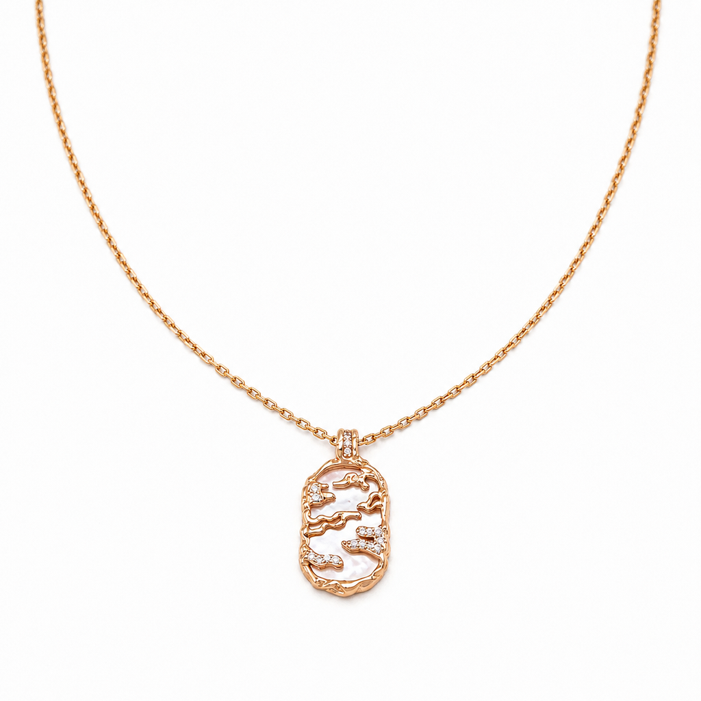 Fuyao Pendant Necklace — Chain Necklace — Mother-of-Pearl — D0759-1