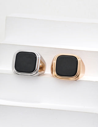Black Agate Statement Ring image 7