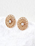 Moonlight Series Hollow Zirconia Stud Earrings