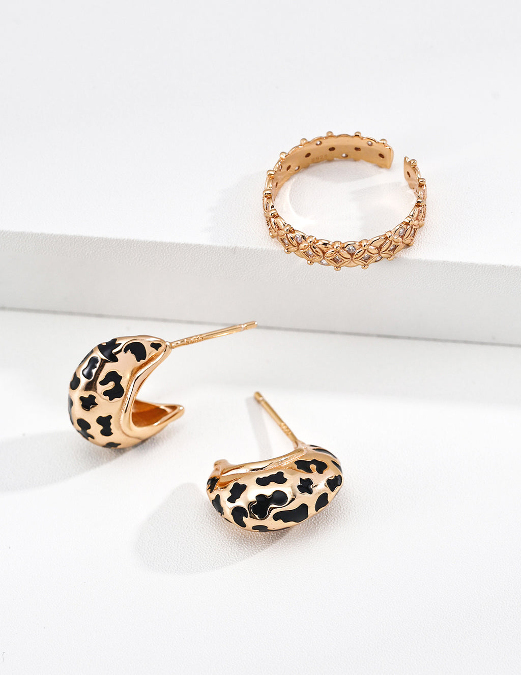 Enamel Drop Earrings - image 3