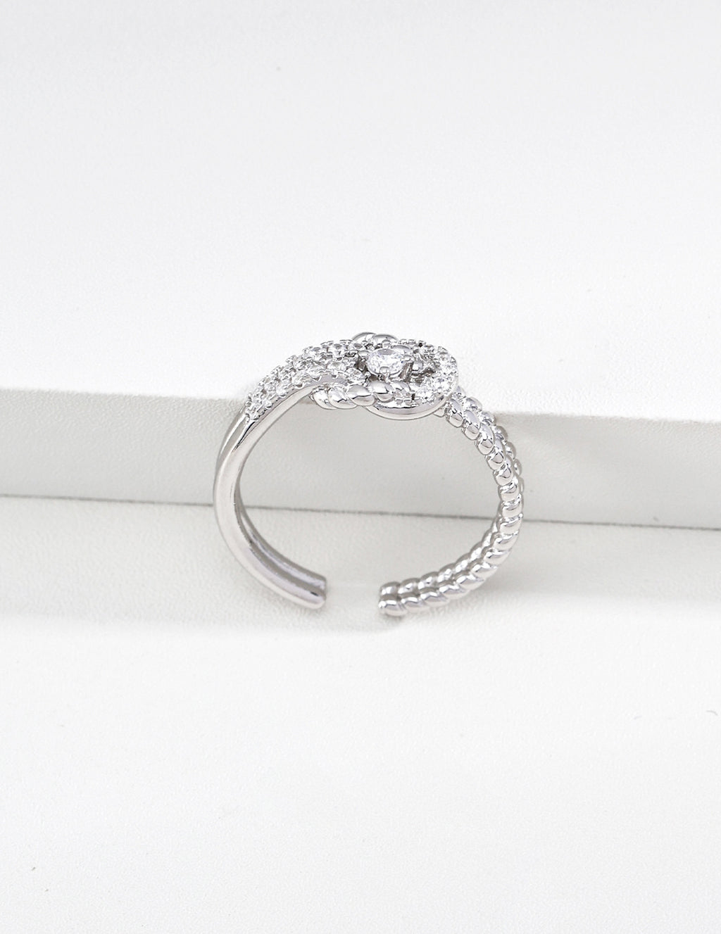 Fortune Knot Zirconia Ring - image 2