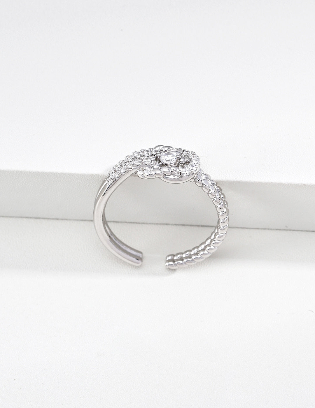 Fortune Knot Zirconia Ring - image 2