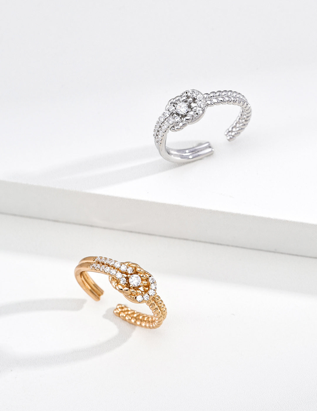 Fortune Knot Zirconia Ring - image 3