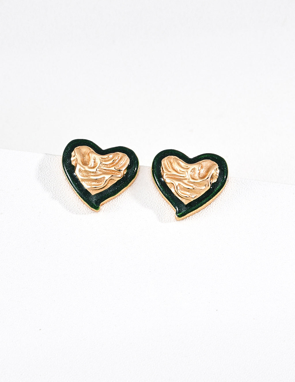 【Heart's Blessing】French-Style Enamel Stud Earrings - image 2