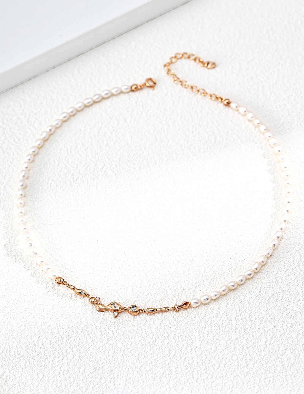 【Dreamy Milky Way】Pearl & Zirconia Necklace