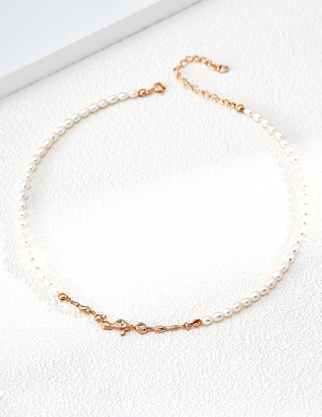 【Dreamy Milky Way】Pearl & Zirconia Necklace