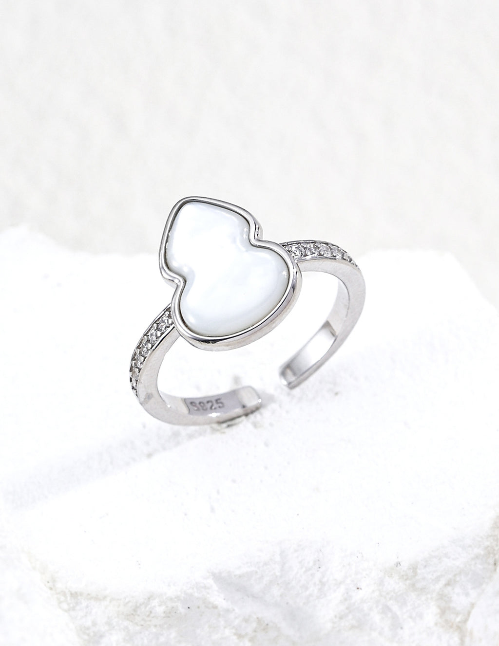 Fortune Gourd Tiger's Eye & Mother-of-Pearl Ring image 2