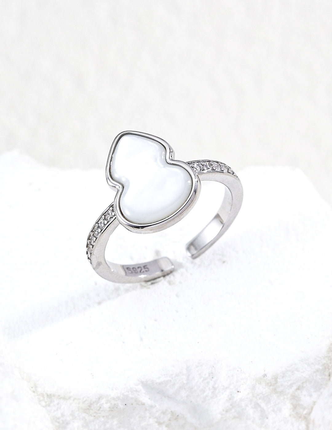 Fortune Gourd Tiger's Eye & Mother-of-Pearl Ring image 2