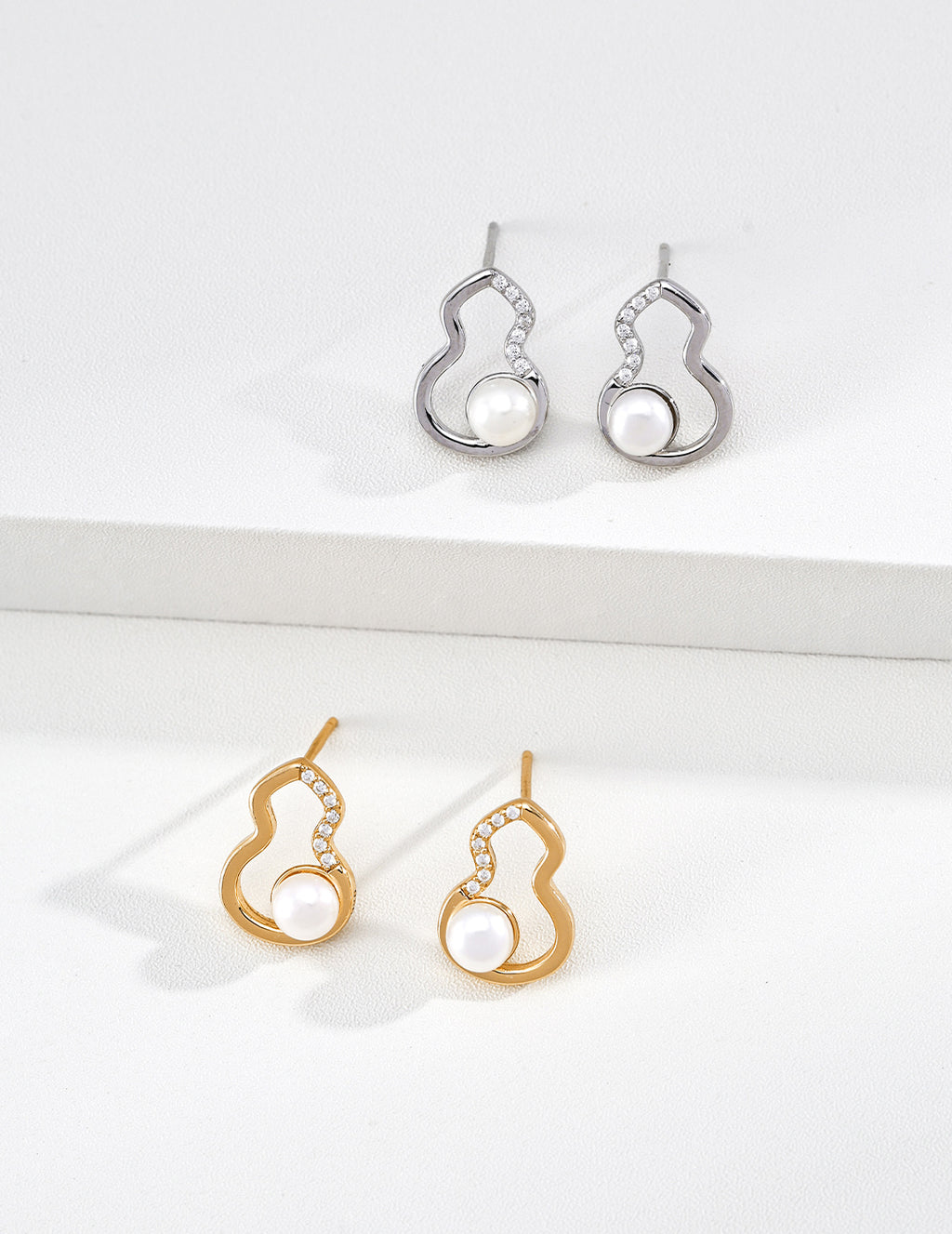 Fortune Gourd Tiger's Eye & Mother-of-Pearl Earrings image 9