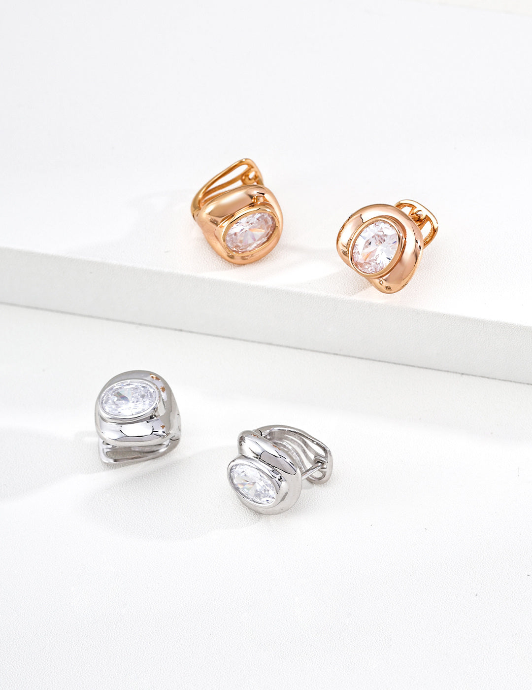 【Gilded Bud】Zirconia Earrings - image 4