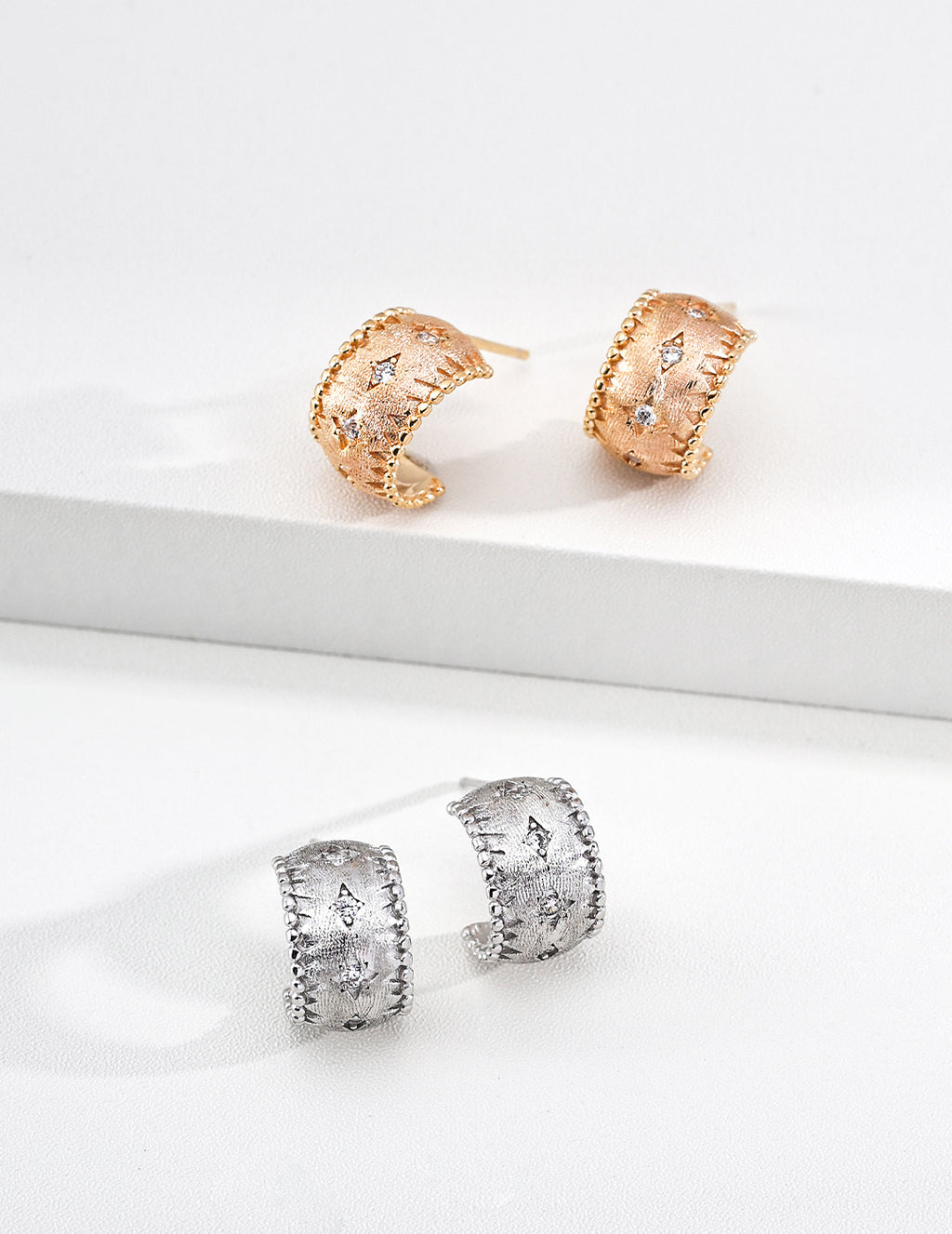 Zirconia Stud Earrings - image 4