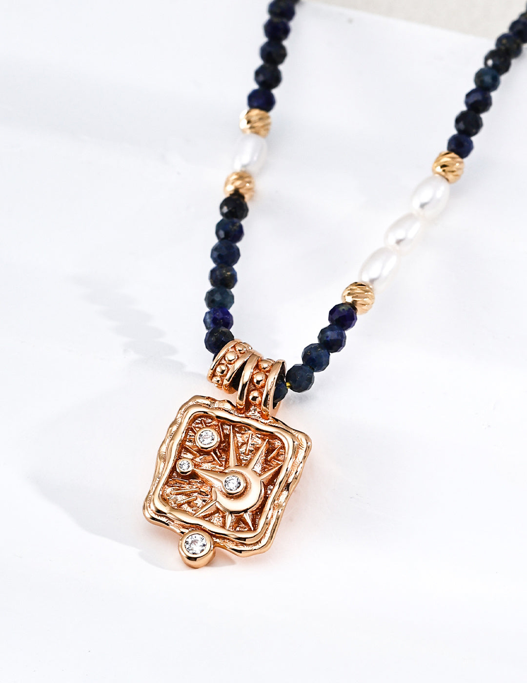 【Star Wish】Pearl & Zirconia Necklace