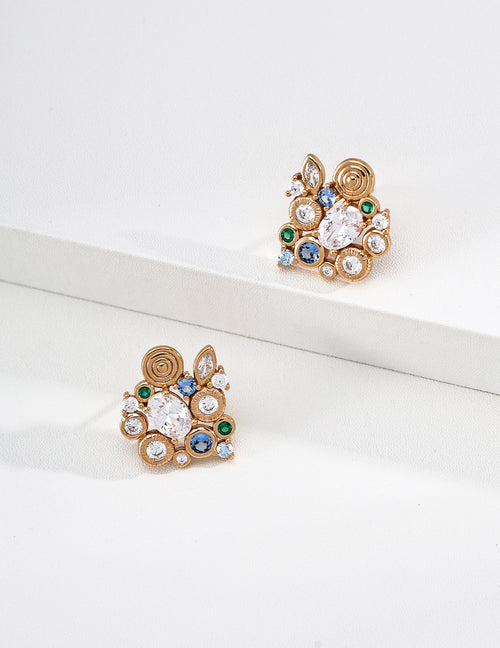 【Forest Heartbeat】Zirconia Earrings - image 2