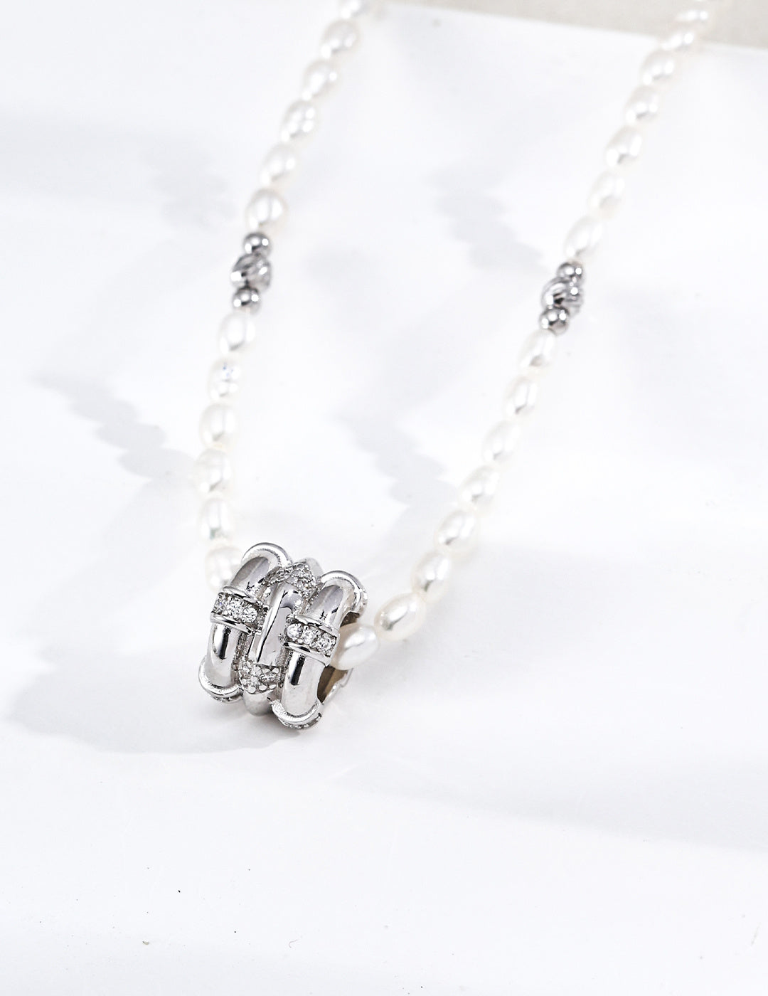 Vintage Gold Pearl Star Wheel Fortune Zirconia Necklace - image 2