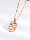 Vintage Gold Rising Series Lapis / Mother-of-Pearl & Zirconia Necklace