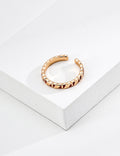 S925 Silver Vintage Gold Red Glaze Ring