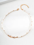 Natural Pearl & Zirconia Fish Necklace — Abundance Every Year