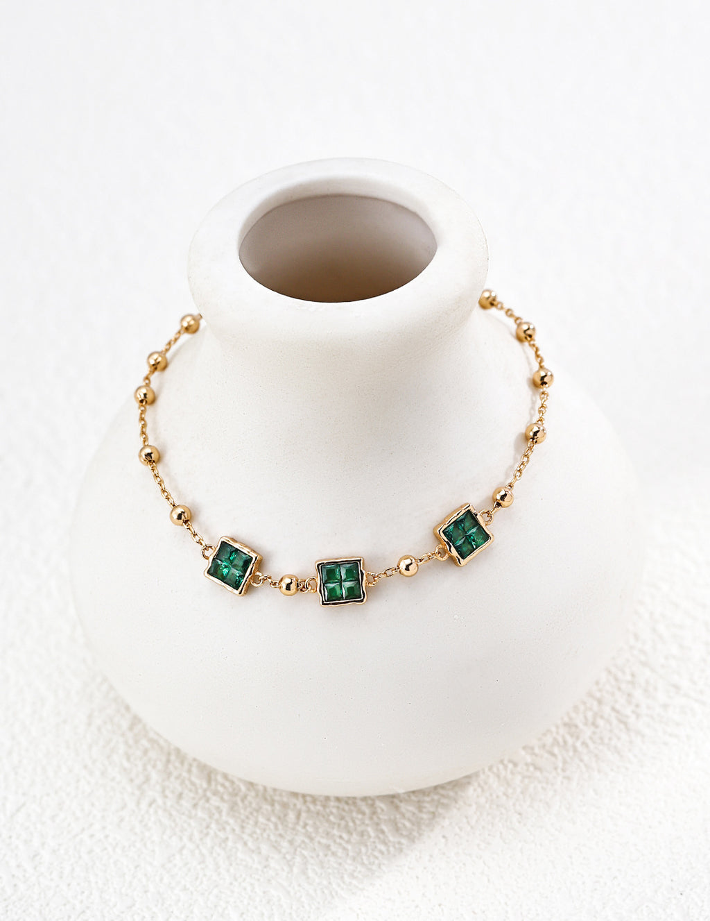 Square Patchwork Zirconia Bracelet