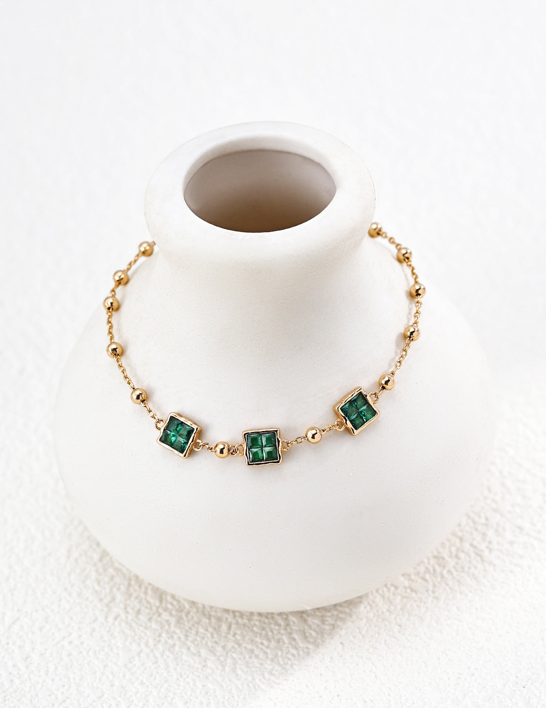 Square Patchwork Zirconia Bracelet