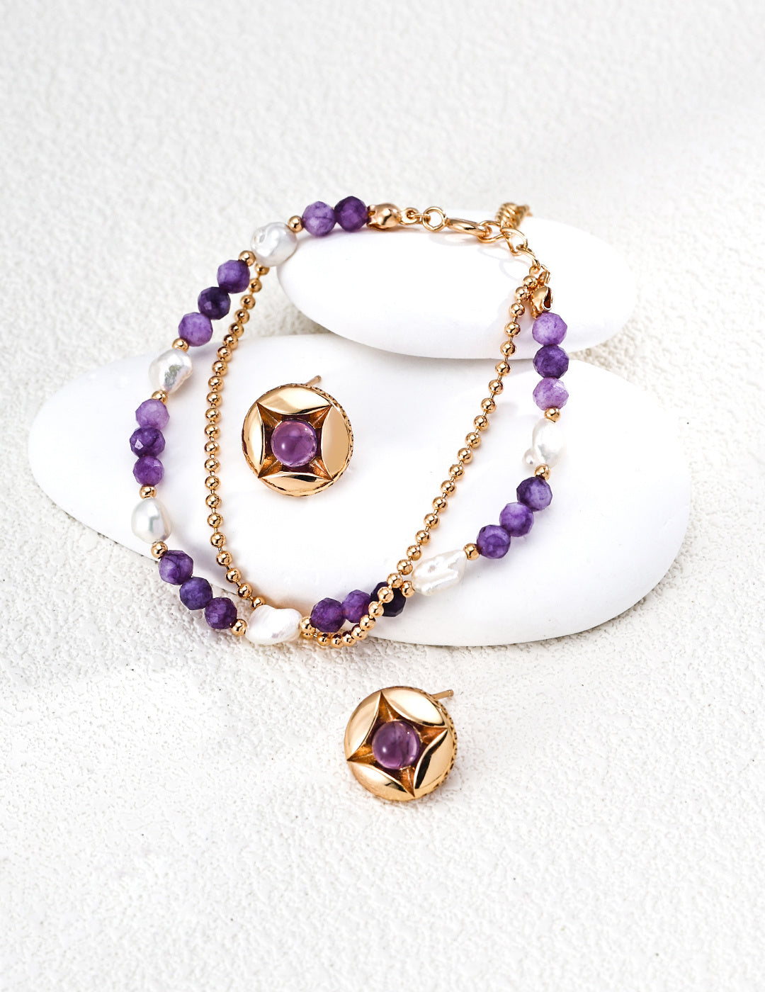 Amethyst Fortune Bowl Earrings - image 4