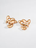Liquid Flow Series Sterling Silver Stud Earrings