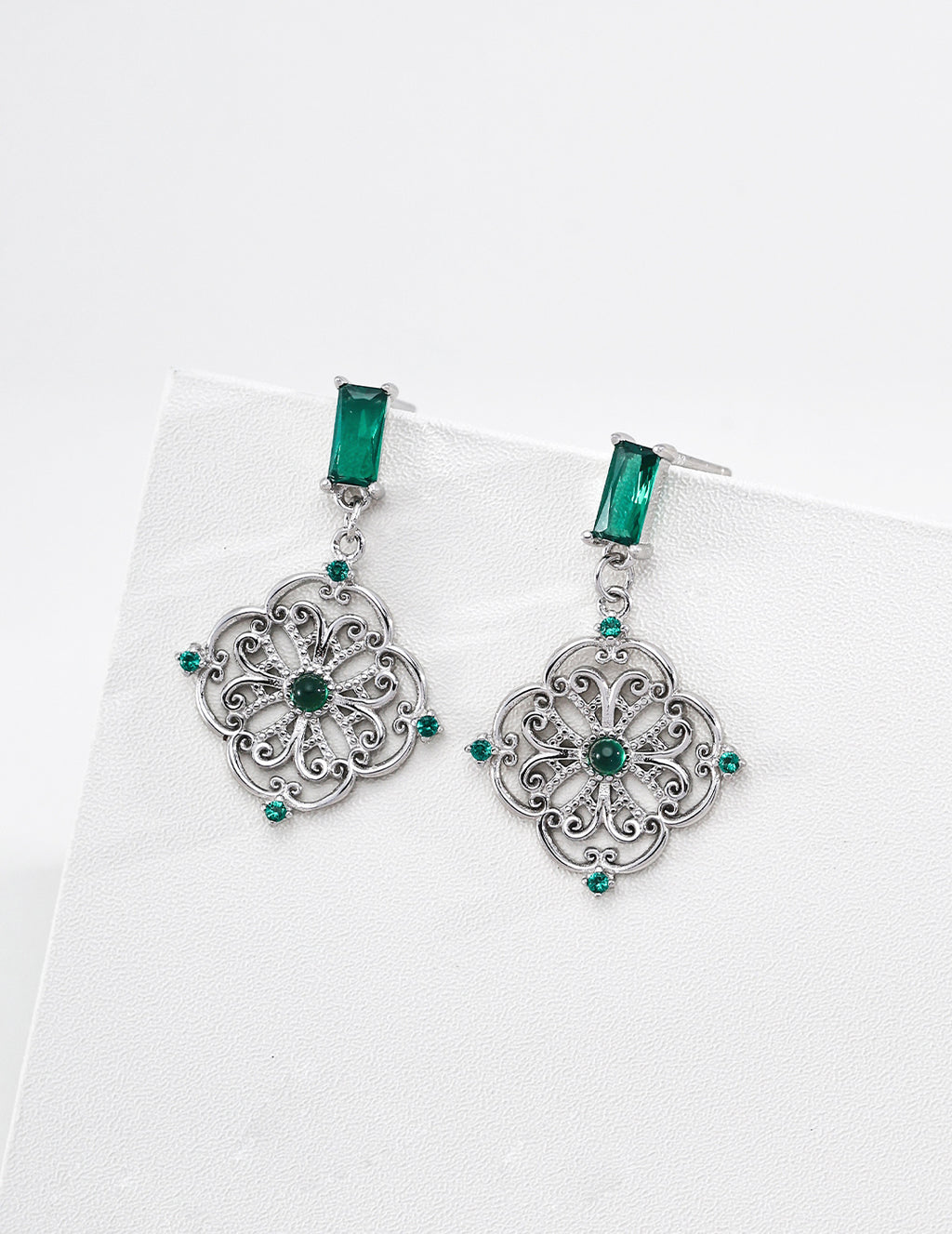 Vintage Zirconia Drop Earrings image 2