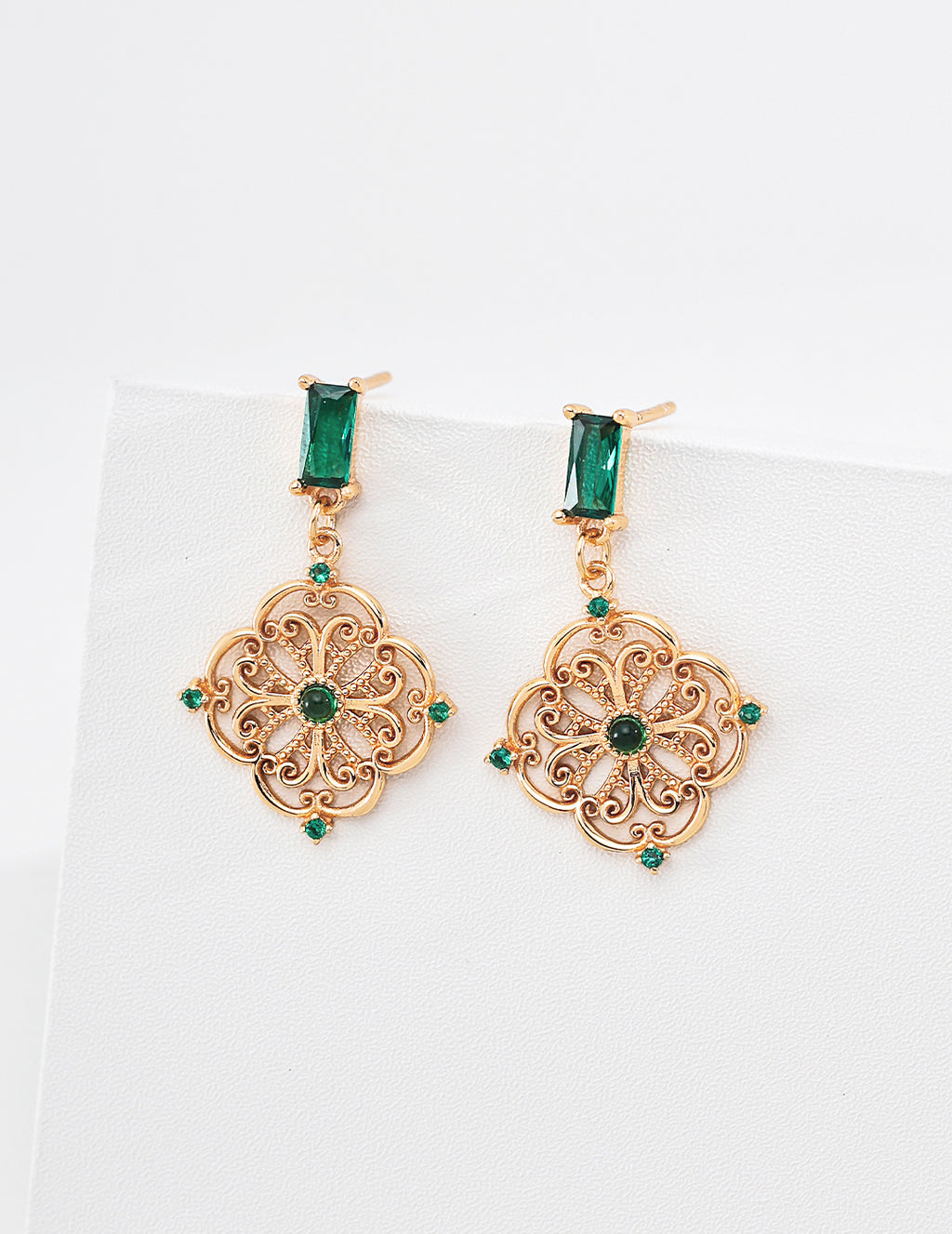Vintage Zirconia Drop Earrings image 1