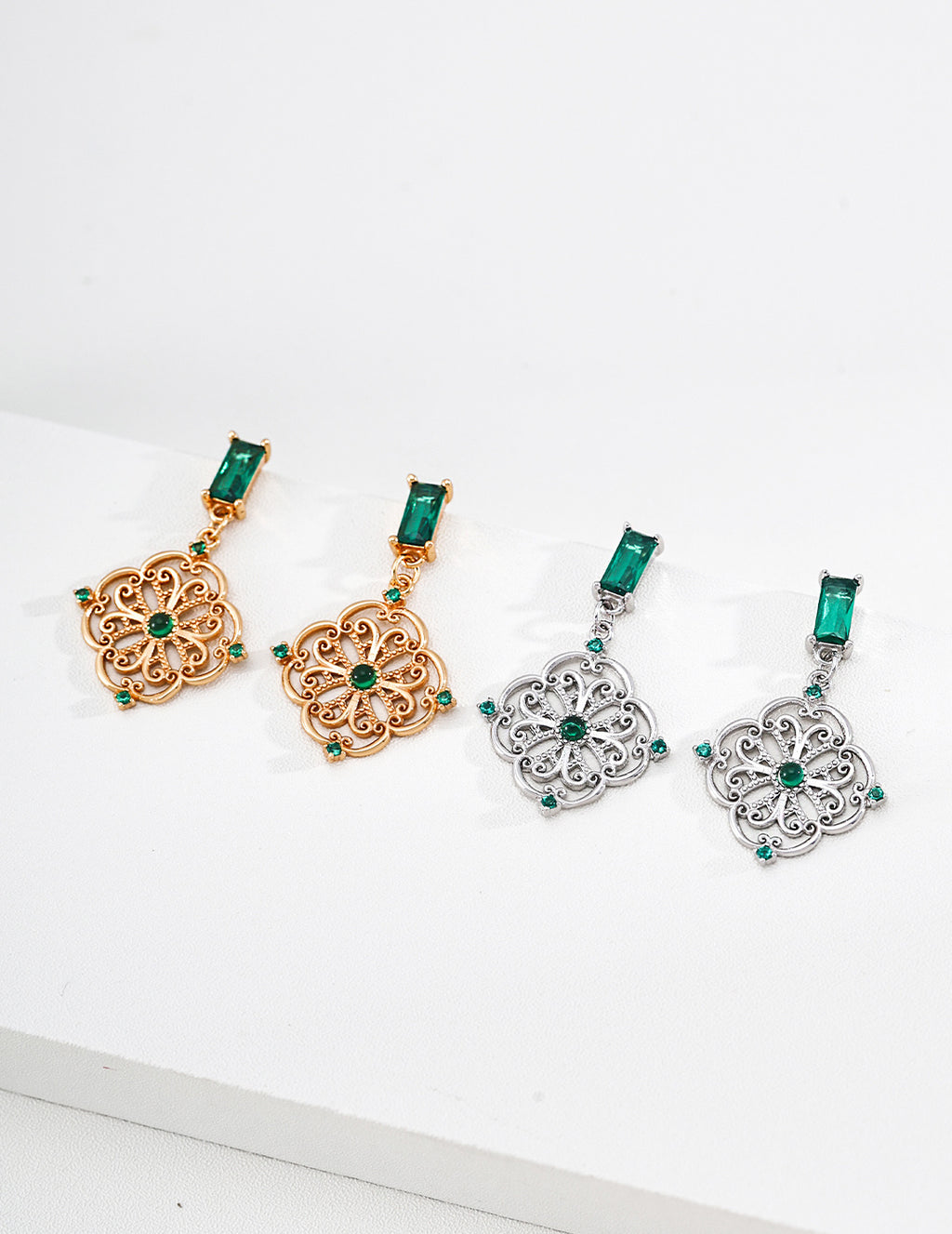 Vintage Zirconia Drop Earrings image 4
