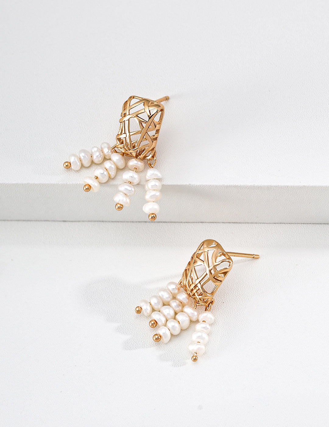 Good Fortune Pearl Tassel Earrings image 1