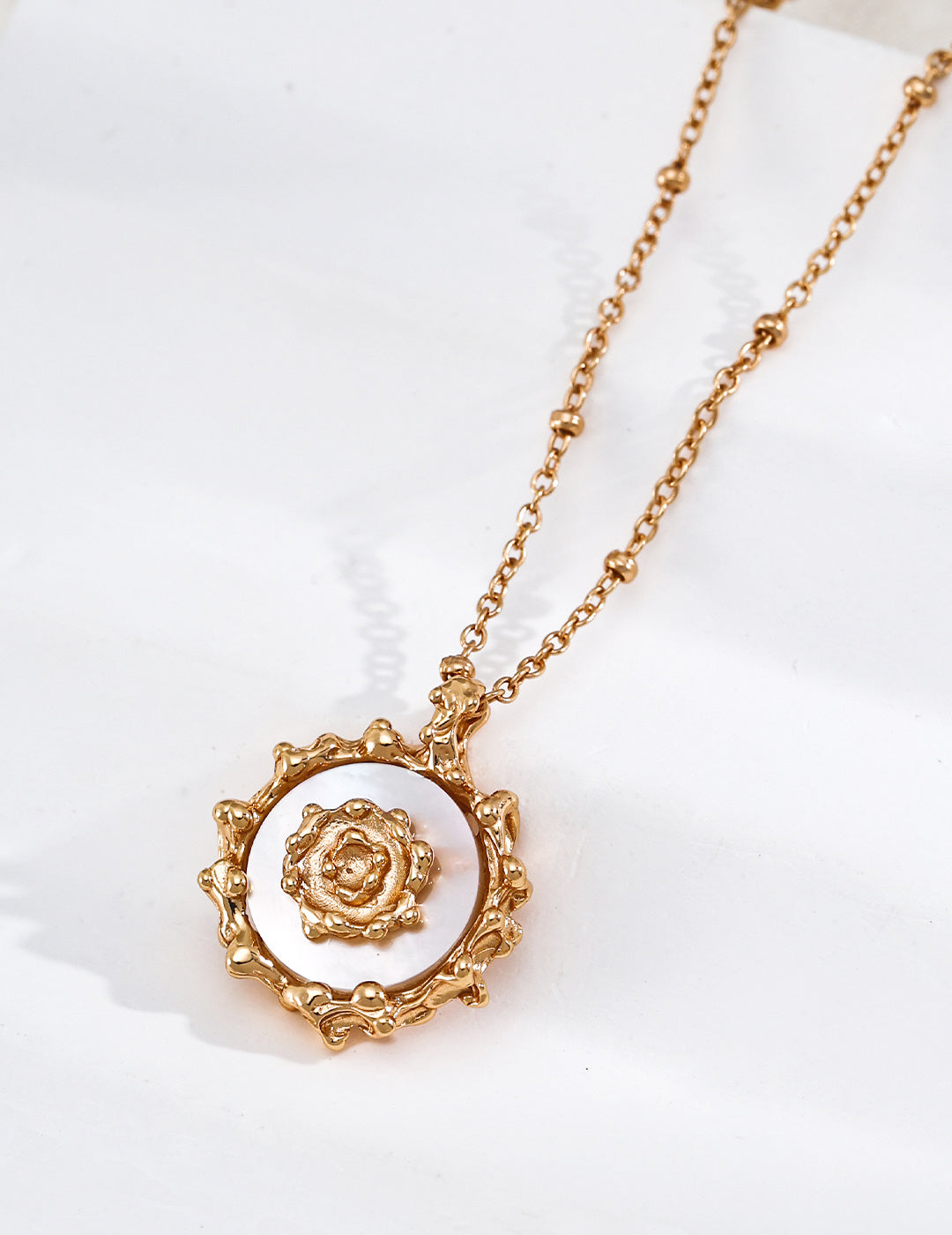 Solar Mother-of-Pearl & Pearl Necklace image 1