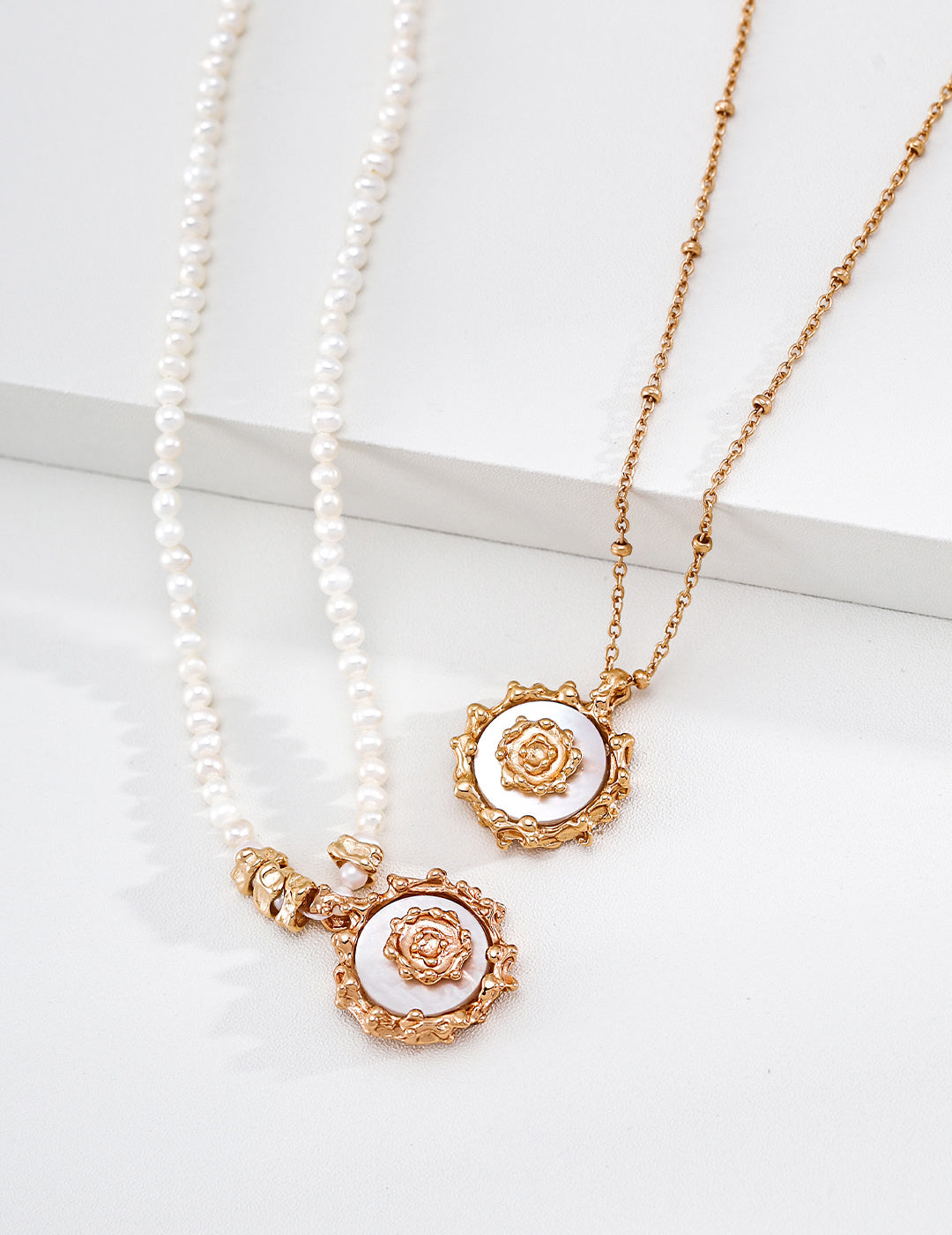 Solar Mother-of-Pearl & Pearl Necklace image 5