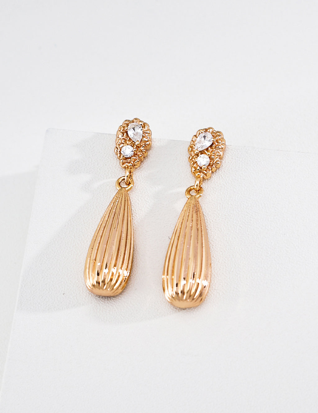Vintage Zirconia Drop Earrings image 1
