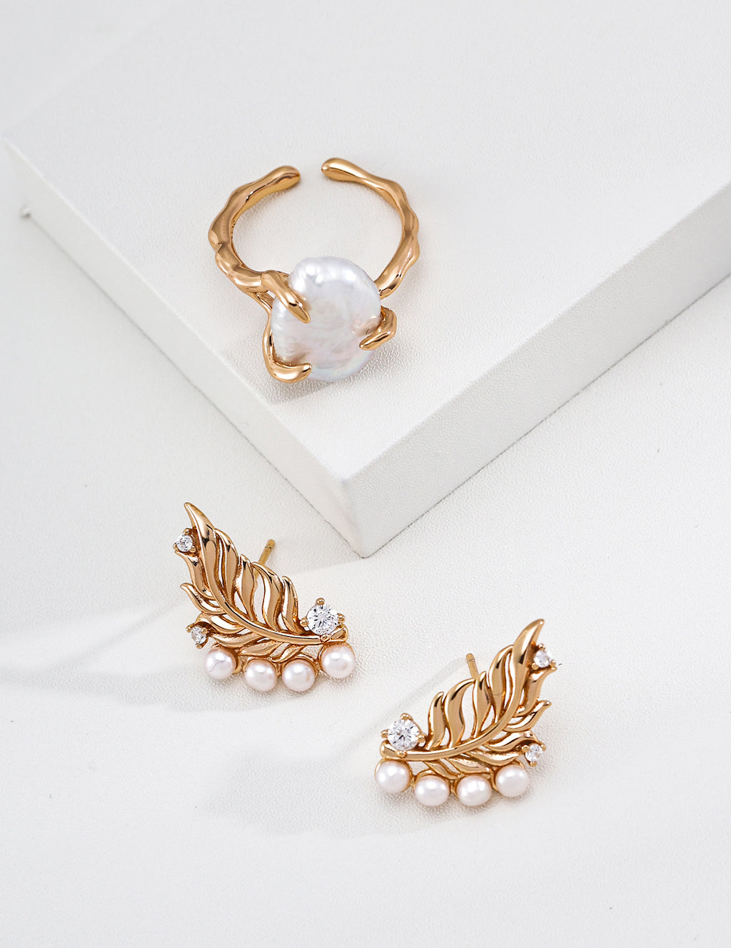 Vintage Pearl & Zirconia Earrings image 3