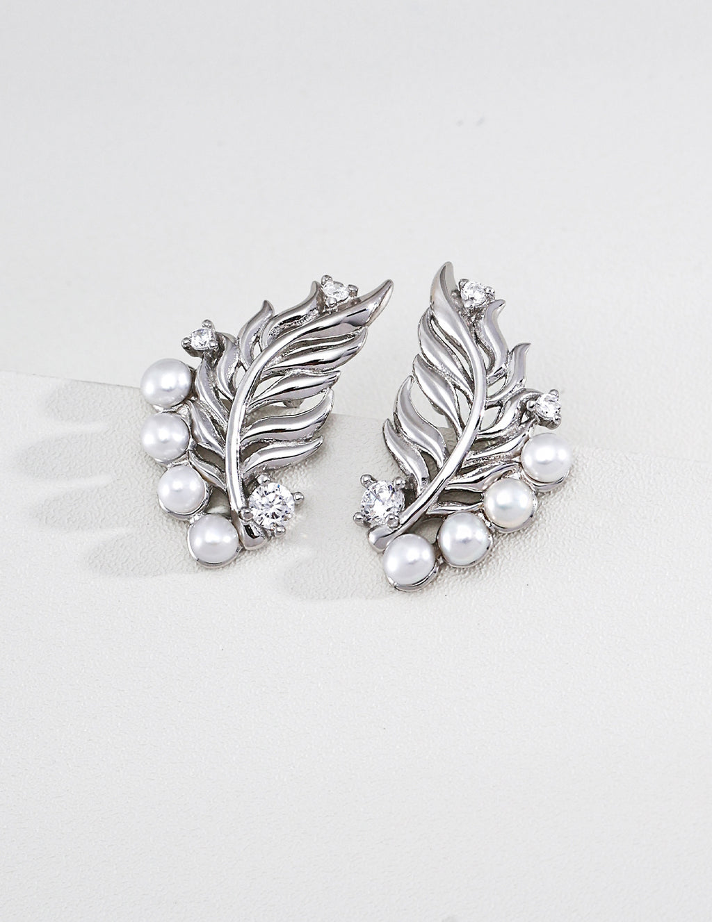Vintage Pearl & Zirconia Earrings image 2