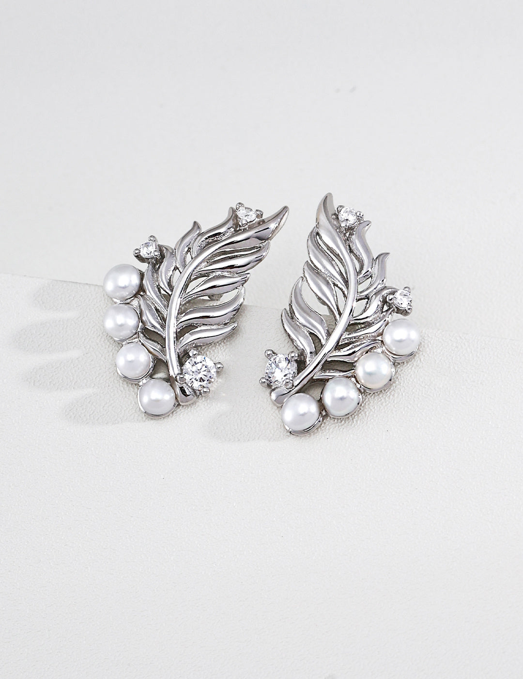 Vintage Pearl & Zirconia Earrings image 2