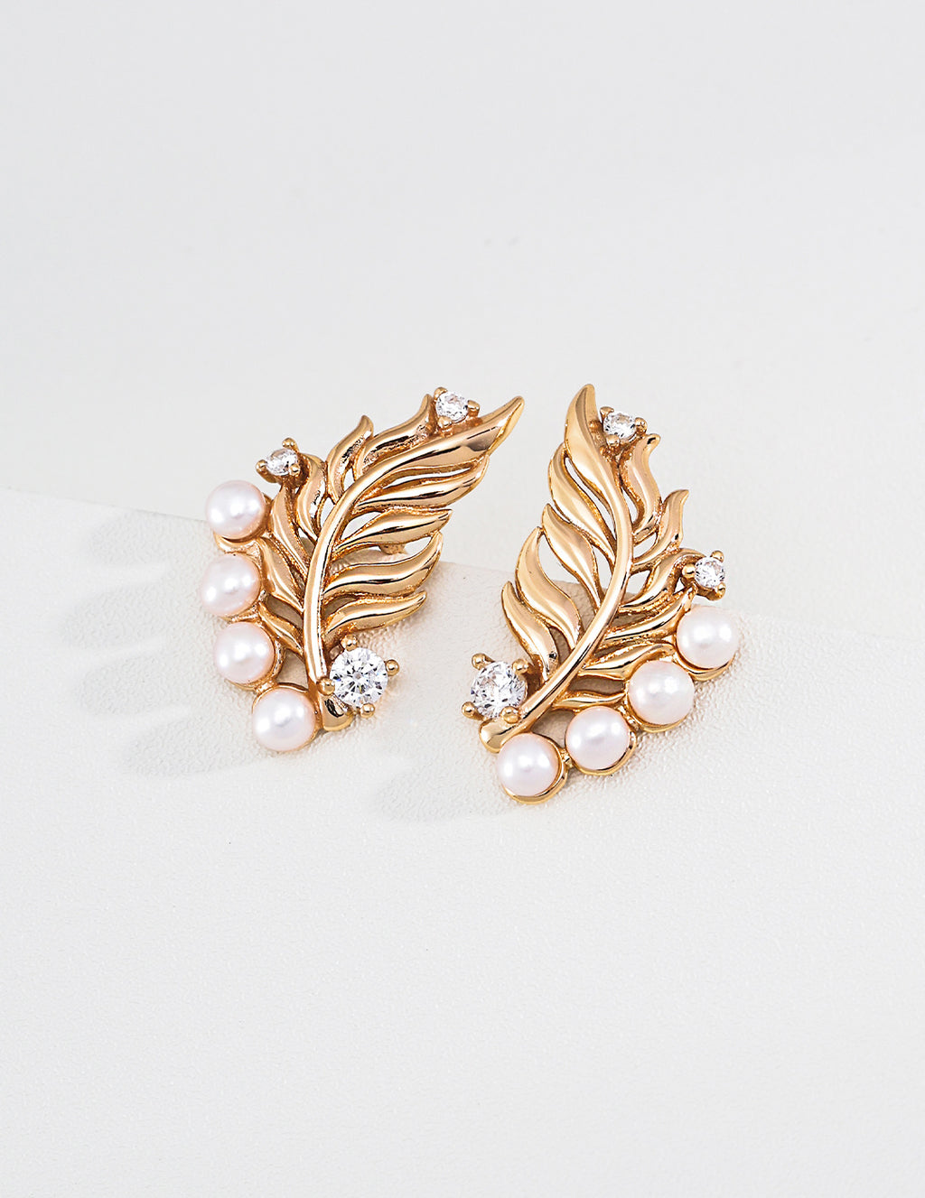 Vintage Pearl & Zirconia Earrings image 1