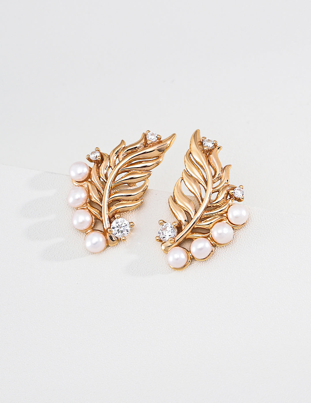 Vintage Pearl & Zirconia Earrings image 1