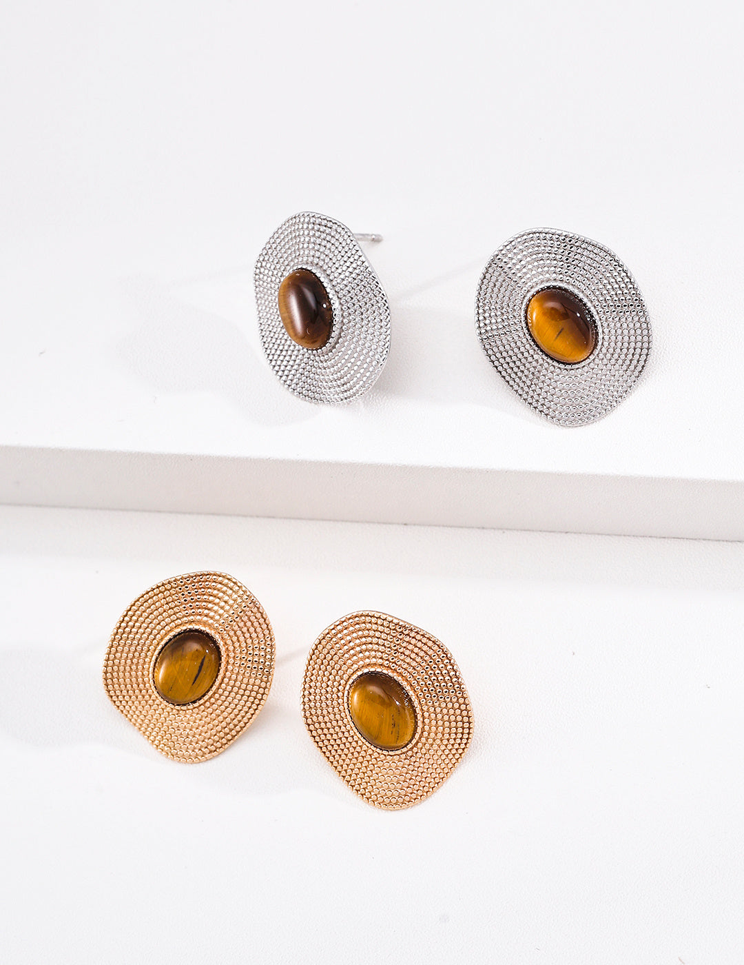 Tiger's Eye & Mother-of-Pearl Earrings image 6