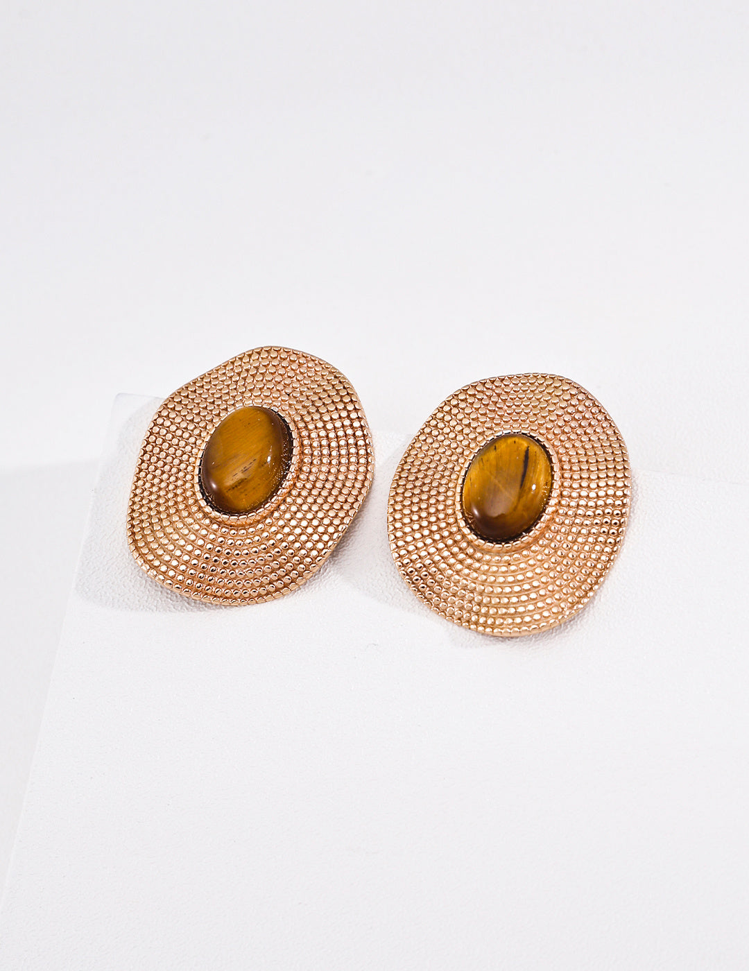 Tiger's Eye & Mother-of-Pearl Earrings image 1