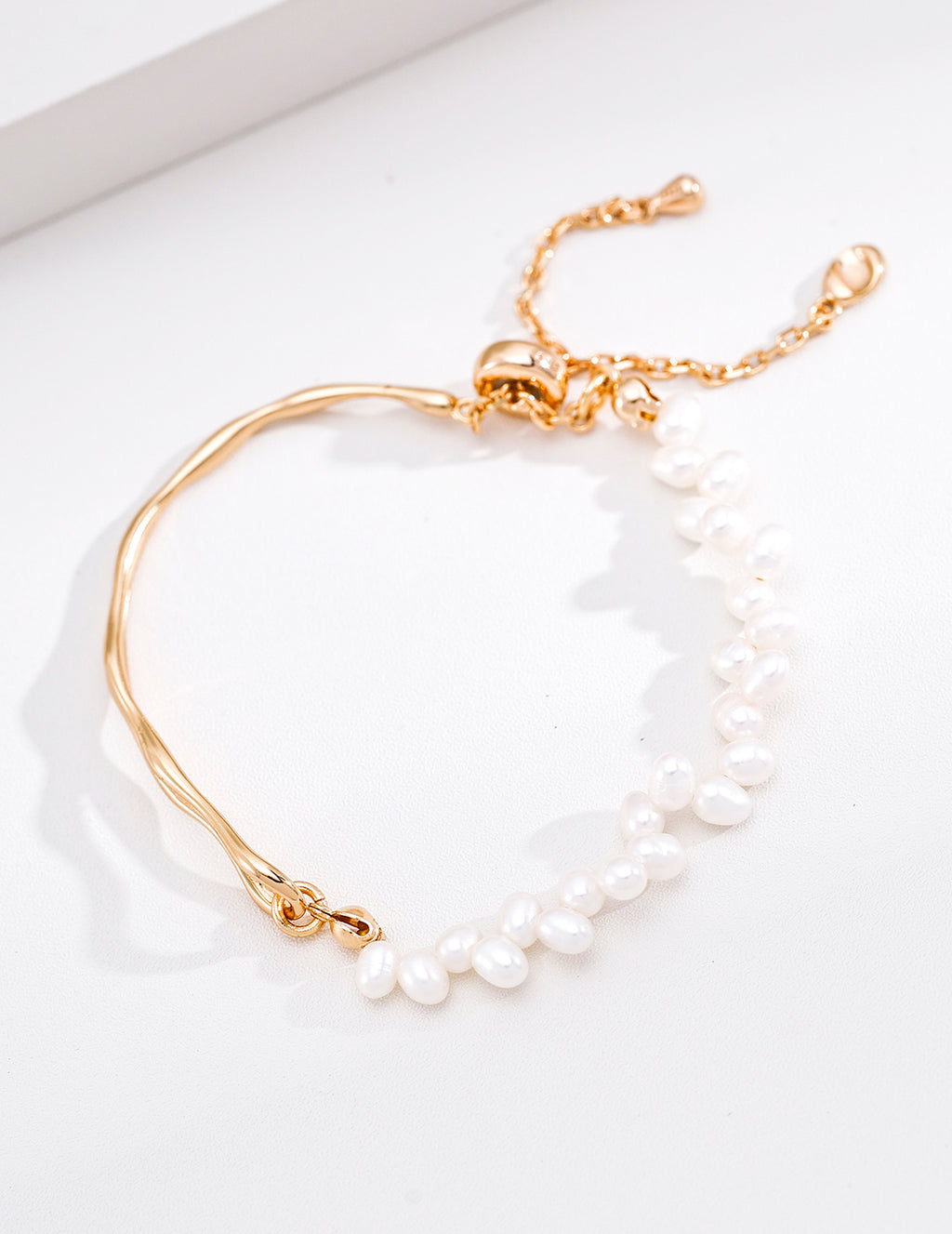 Delicate Pearl Chain Bracelet image 1
