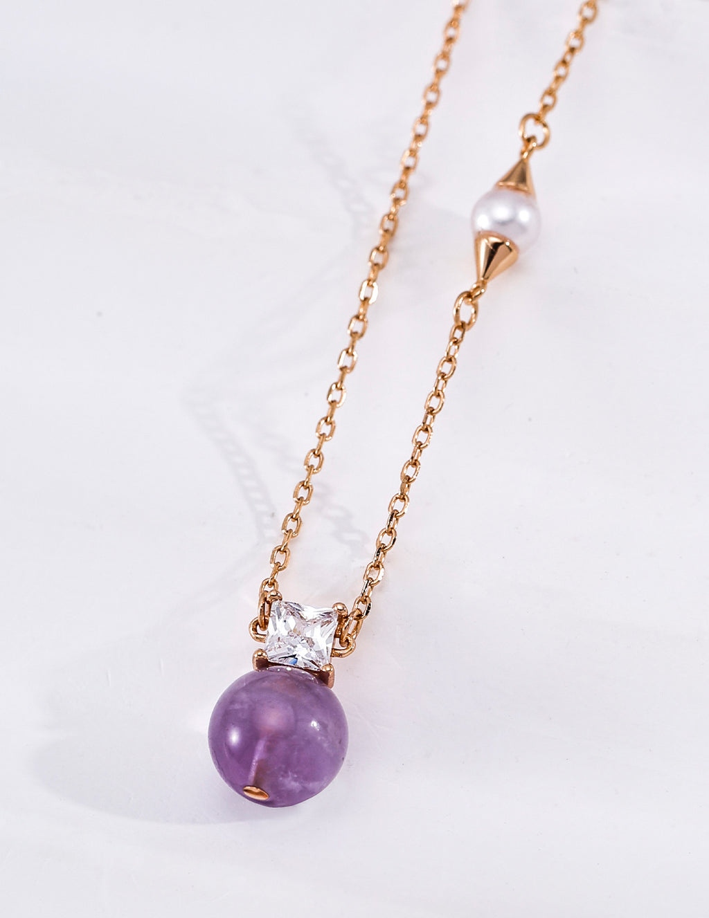 Amethyst Pearl Necklace image 2