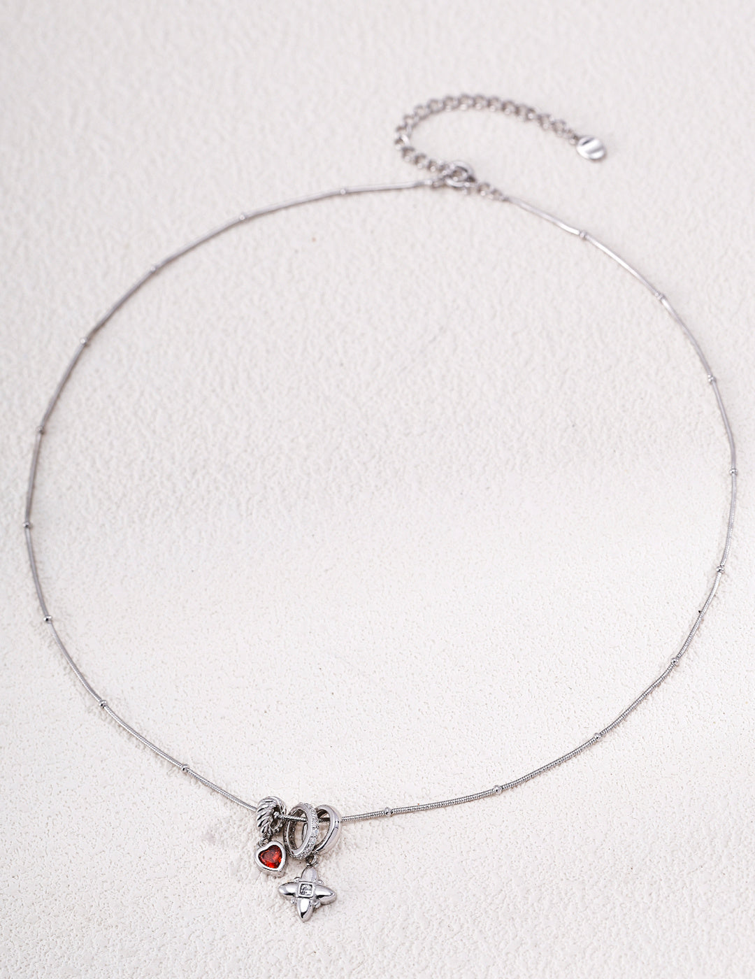 Layered Rhythm Zirconia Necklace image 2