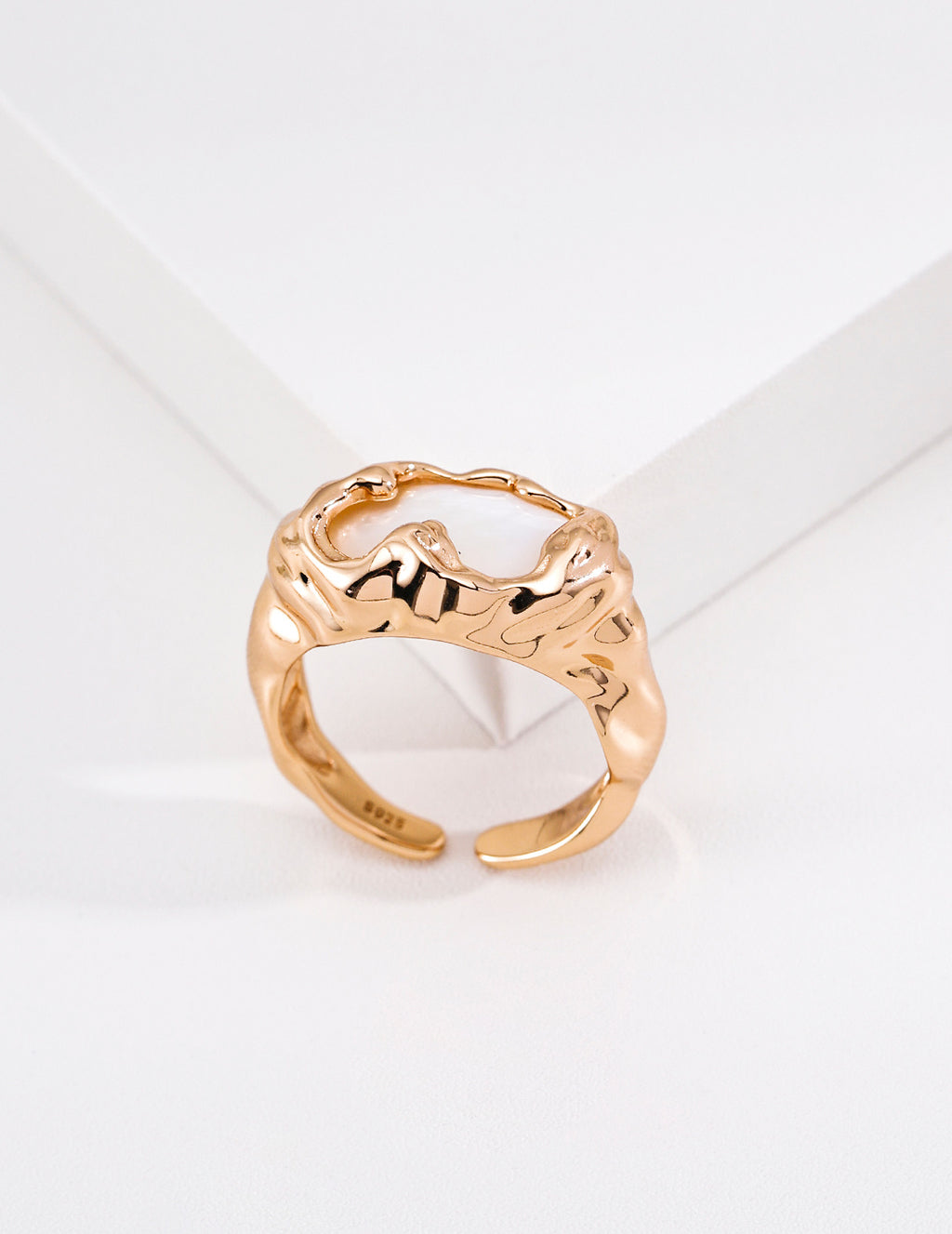 Molten Light Mother-of-Pearl Ring image 1