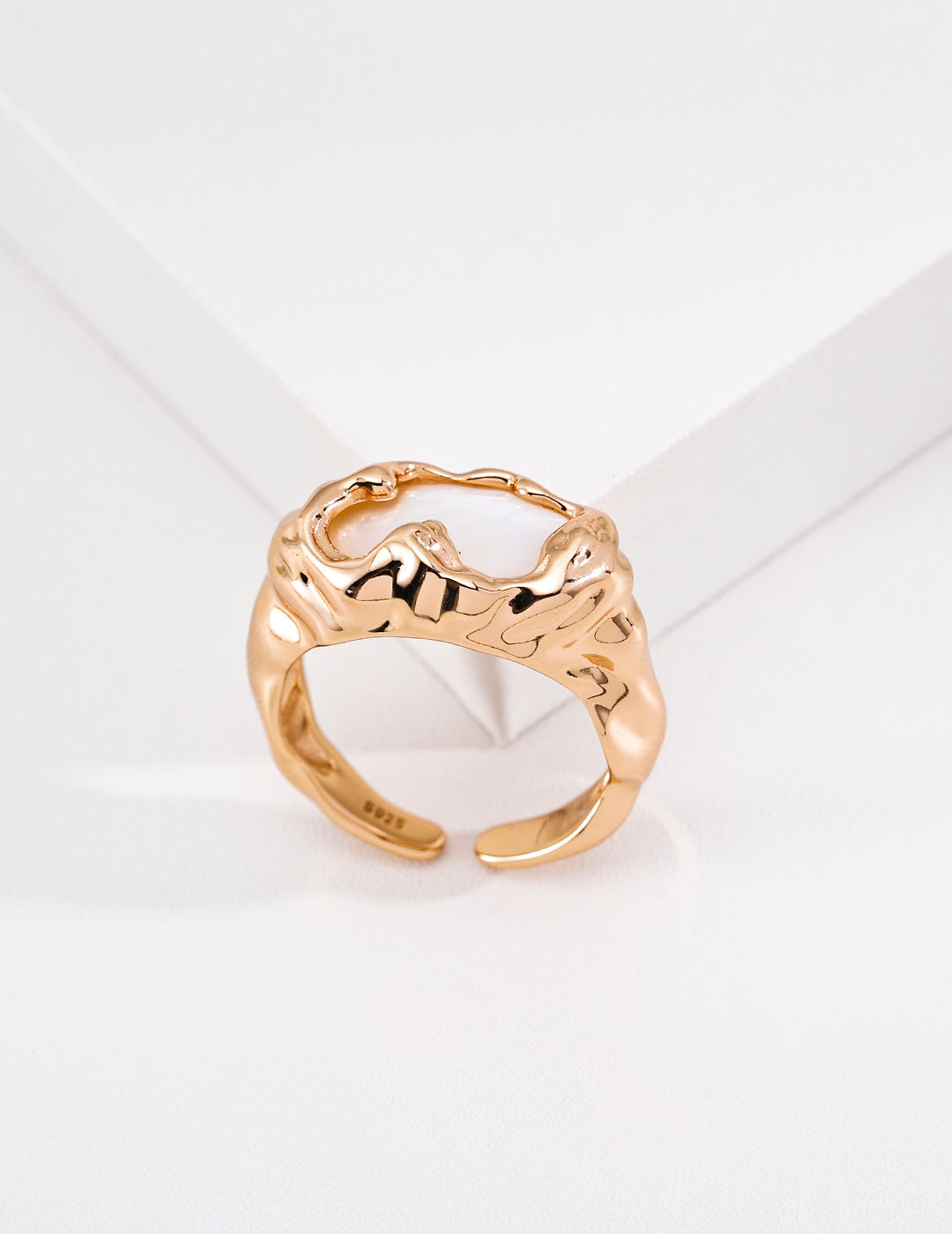 Molten Light Mother-of-Pearl Ring image 1