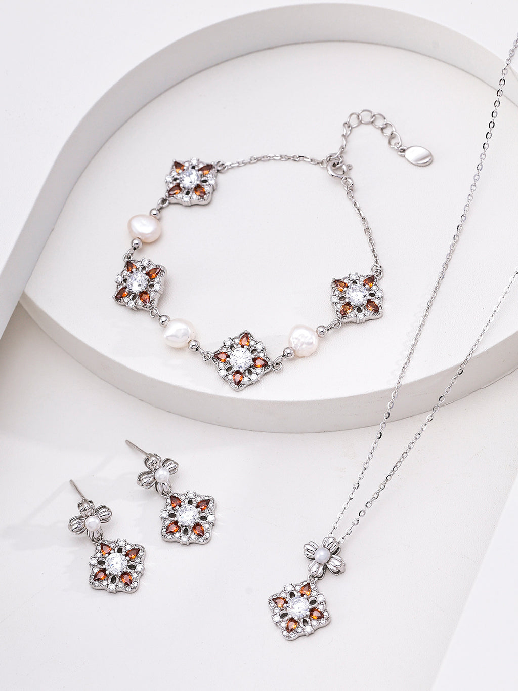 Auspicious Blossom Pearl Earrings image 5