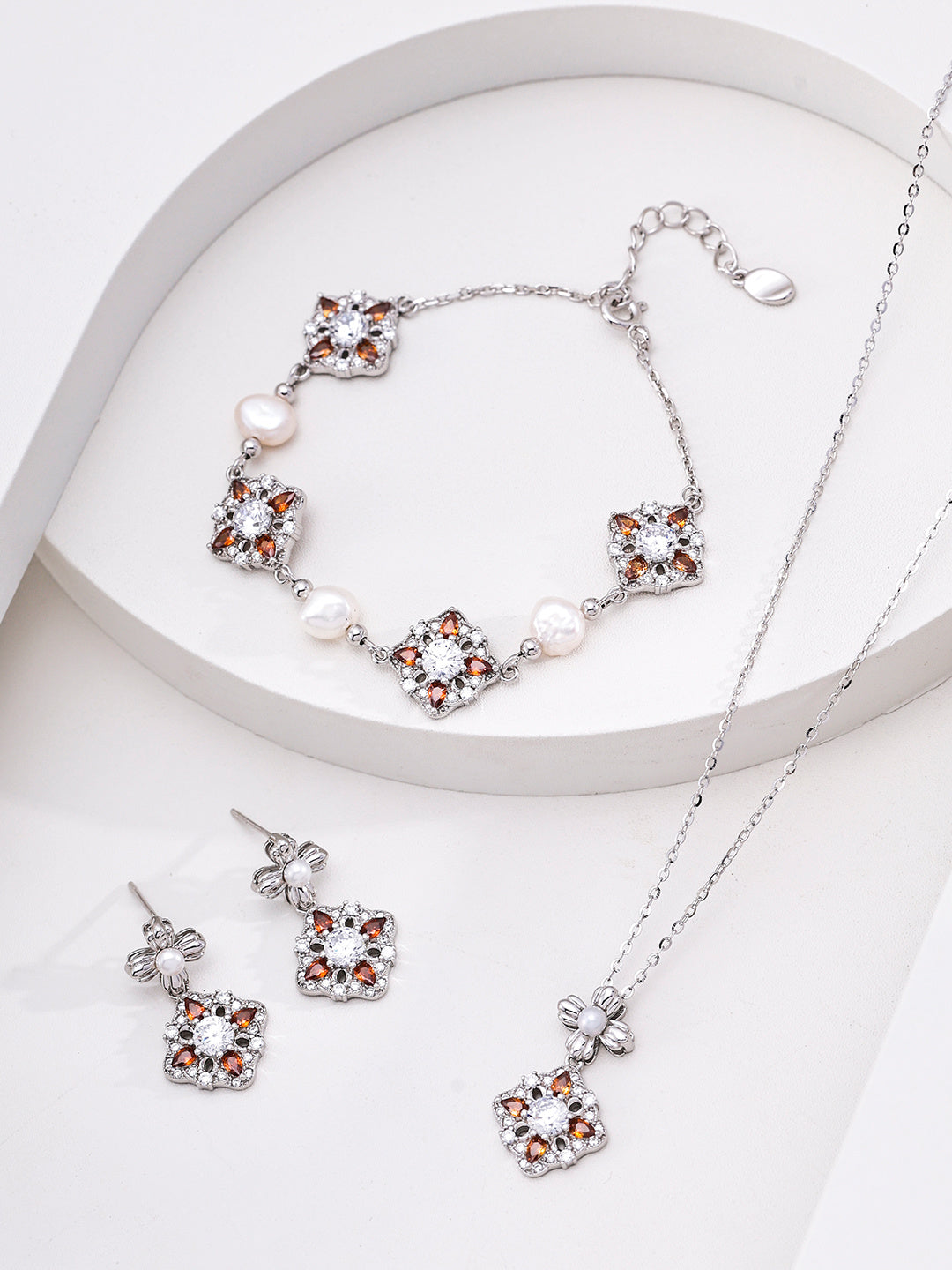 Auspicious Blossom Pearl Earrings image 5