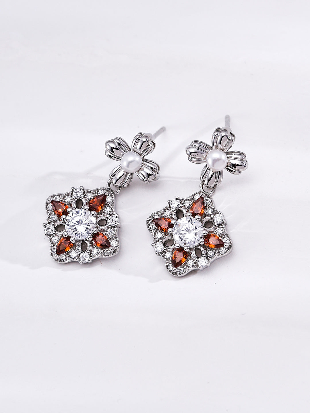 Auspicious Blossom Pearl Earrings image 2