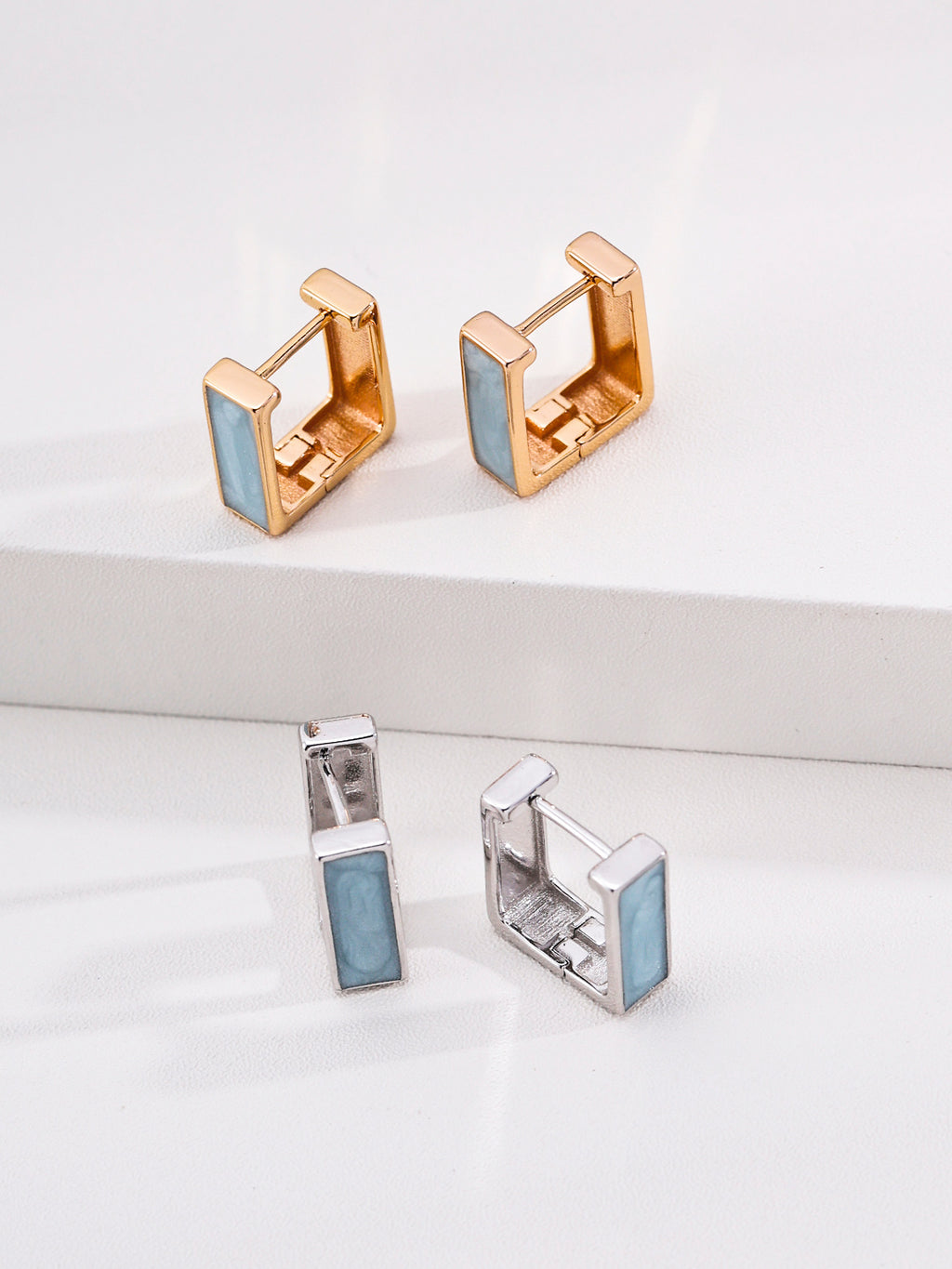French Enamel Stud Earrings image 3