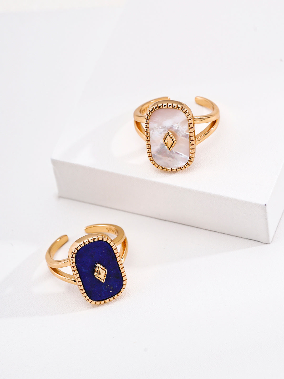 Lapis Lazuli & Mother-of-Pearl Signet Ring image 5