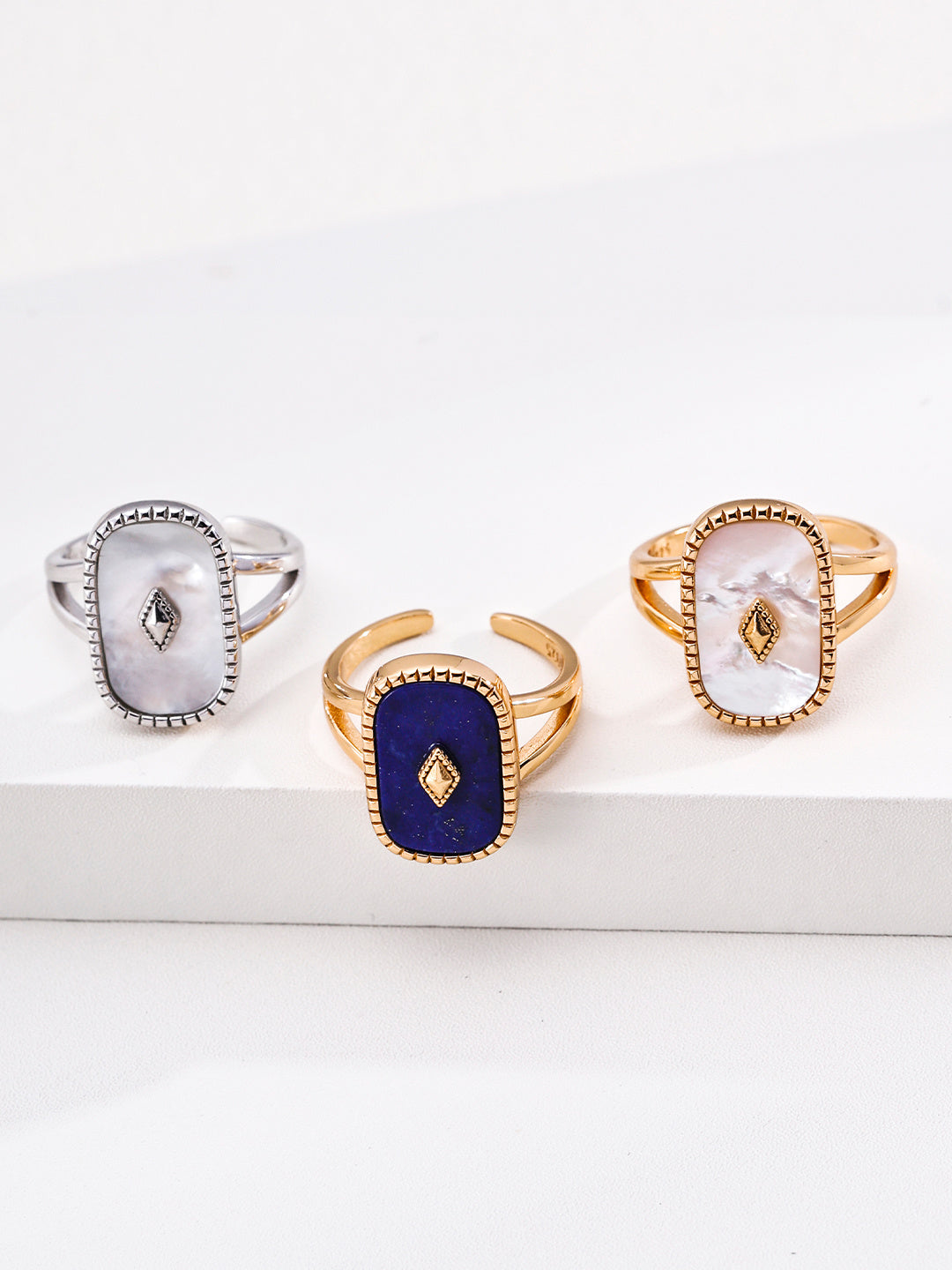 Lapis Lazuli & Mother-of-Pearl Signet Ring image 4